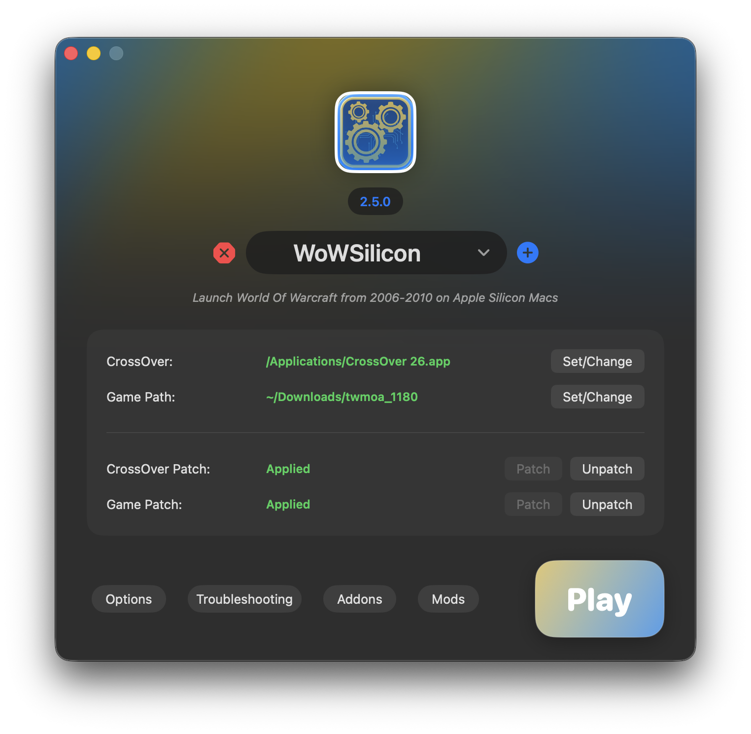 WoWSilicon app dashboard